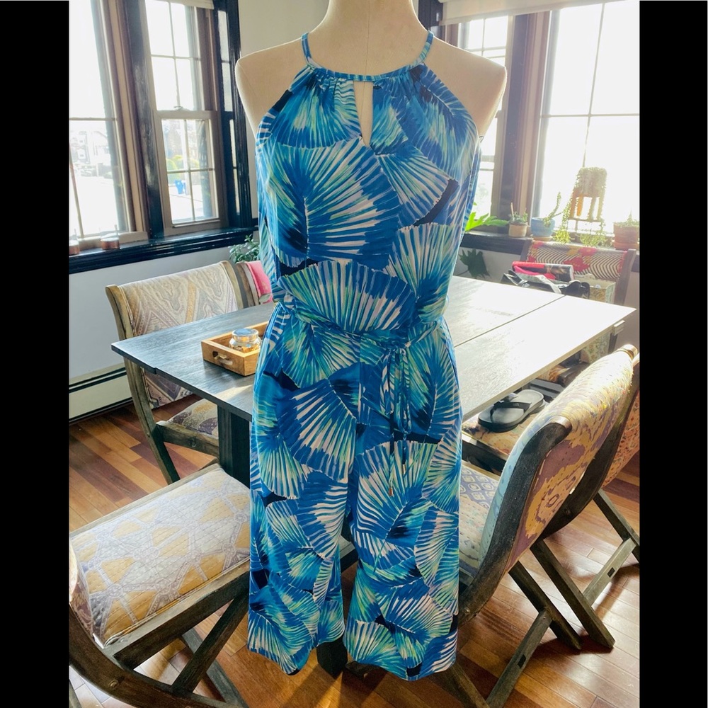 Halter Resort beach wear cropped Jumpsuit